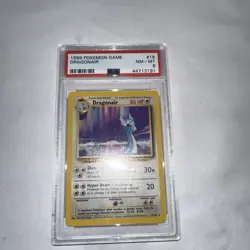 1999 POKEMON BASE SET UNLIMITED #18 DRAGONAIR PSA 8 - Image 1