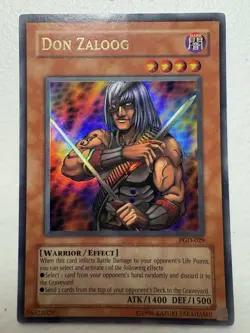 YUGIOH Don Zaloog PGD-029 Ultra Rare HP / Damaged - Image 1