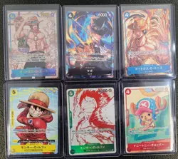 One Piece Japanese TCG Singles Luffy Sabo Ace OP Rare Parallel Promo - Image 1