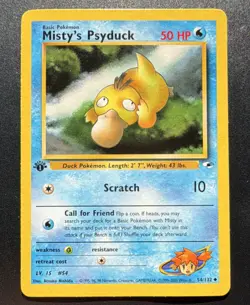 Misty's Psyduck 54/132 Common - Gym Challenge - 1st Edition - Pokemon WOTC - Image 1
