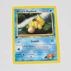 Pokemon TCG Misty's Psyduck 54/132 1st Edition Gym Heroes WotC 2000 Uncommon VTG - Image 1