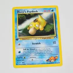 Pokemon TCG Misty's Psyduck 54/132 1st Edition Gym Heroes WotC 2000 Uncommon VTG - Image 1