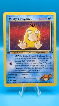 Pokemon Gym Heroes - Misty's Psyduck 90/132 - 1st Edition - LP - Image 1