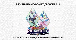 Pokemon Prismatic Evolutions Singles/Reverse/Holo/EX/Pokeball Pick Your Card - Image 1