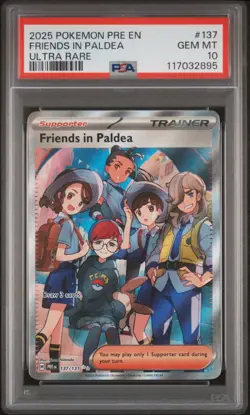 Friends In Paldea Pokemon Pre En-Prismatic Evolutions 137 PSA 10 - Image 1