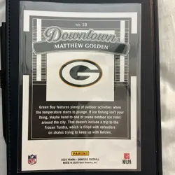 🔥🏈Matthew Golden Oversized DOWNTOWN RC, 2025 Donruss #18 🔥🏈 - Image 2