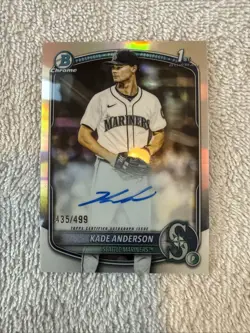 KADE ANDERSON 2025 BOWMAN CHROME DRAFT 1ST REFRACTOR AUTO /499 #CPA-KA - Image 1