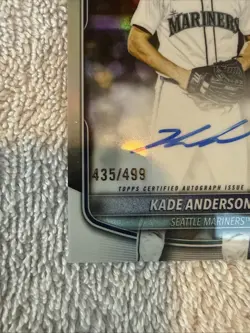 KADE ANDERSON 2025 BOWMAN CHROME DRAFT 1ST REFRACTOR AUTO /499 #CPA-KA - Image 5