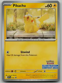 Pikachu - (Illustration Contest 2024) Promo SV: Scarlet & Violet Promo Cards 214 - Image 1