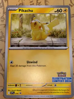 Pikachu - 214 (Illustration Contest 2024) 214 Sv: Scarlet & Violet Promo Cards - Image 1