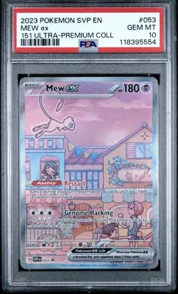 2023 POKEMON SVP EN-SV BLACK STAR PROMO 151 ULTRA-PREM COLL #053 MEW EX PSA 10 - Image 1