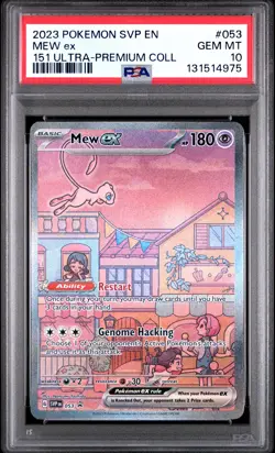 2023 POKEMON SVP EN-SV BLACK STAR PROMO 151 ULTRA-PREM COLL #053 MEW EX PSA 10 - Image 1
