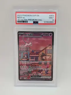 2023 POKEMON SVP EN-SV BLACK STAR PROMO 151 ULTRA-PREM COLL #053 MEW EX PSA 9 - Image 1