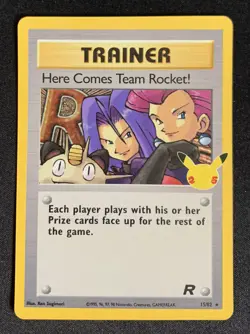 Here Comes Team Rocket! 15/82 Celebrations Ultra Rare Holo Pokemon TCG Card NM - Image 1
