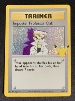Imposter Professor Oak 73/102 - Celebrations - Ultra Rare Holo Pokemon Card NM - Image 1