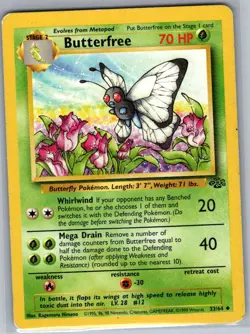 Butterfree 33/64 Non Holo Jungle - Pokemon Card - LP - Image 1