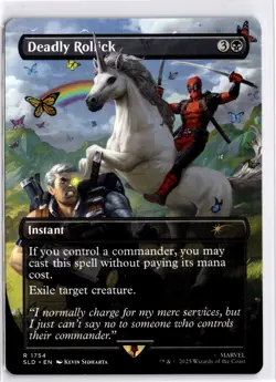 MTG Secret Lair Deadpool Non-Foil Deadly Rollick 1754 SLD R NM Scan MagicTheGath - Image 1