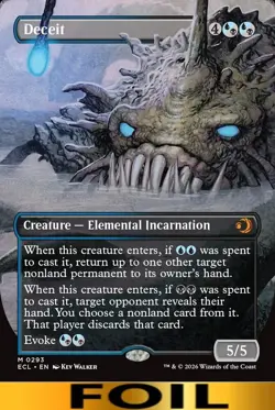 Deceit ** FOIL BORDERLESS ** #293 - Lorwyn Ecliped - NM MTG - Image 1