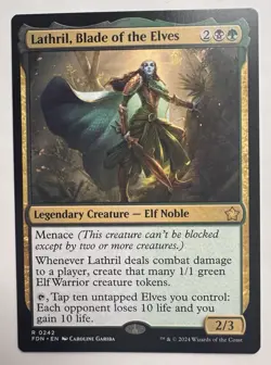 x1 Lathril, Blade of the Elves FDN Foundations MTG 242 RARE - Image 1