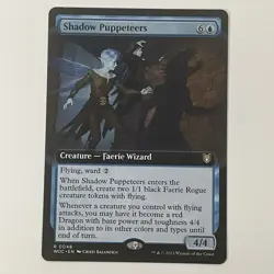 MTG Shadow Puppeteers (0048) *Non-Foil* Extended Art Wilds Of Eldraine MT/NM - Image 1