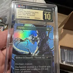 MTG Lignify (Rainbow Foil) Secret Lair x Iron Maiden 219 CGC Pristine 10 Pop 1 - Image 1