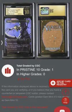 MTG Lignify (Rainbow Foil) Secret Lair x Iron Maiden 219 CGC Pristine 10 Pop 1 - Image 2