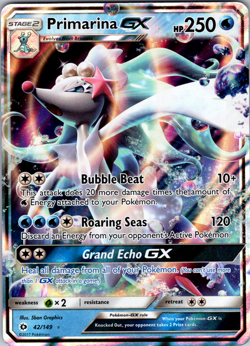 Primarina GX 42/149 SM: Base Set Ultra Rare - NM - Image 1