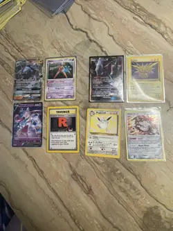 Pokemon Lot of 8 Cards GX V Vintage Holo Ultra Rare Cards Zapdos Mewtwo Deoxys - Image 1