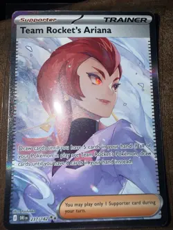 Pokemon TCG Destined Rivals Team Rockets Ariana Trainer Full Art 237 Ungraded - Image 3