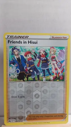 Friends in Hisui [LP] - Pokemon TCG Crown Zenith 130/159 [Reverse Holo Uncommon] - Image 1