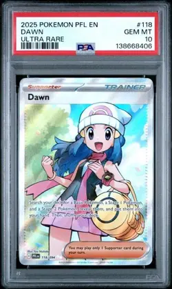 2025 POKEMON PFL EN-PHANTASMAL FLAMES ULTRA RARE #118 DAWN PSA 10 - Image 1