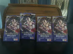 One Piece TCG: The Azure Sea's Seven Sleeved Booster OP-14 English. Lot Of 4 - Image 1