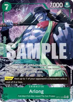 ARLONG OP11-023 A FIST OF DIVINE SPEED ONE PIECE (ALTERNATE ART RARE, NM) - Image 1