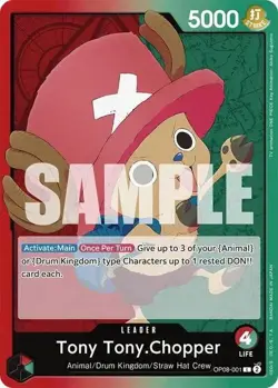 NM One Piece TCG Tony.Tony Chopper L OP08-001 Two Legends - Image 1
