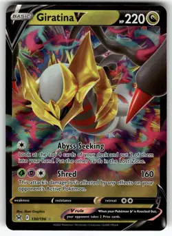 Giratina V 130/196 SWSH11: Lost Origin NM Pokemon Card TCG - Image 1
