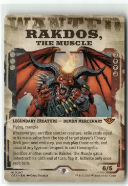 Rakdos, the Muscle (Showcase) 0297 NM MTG Outlaws of Thunder Junction Magic - Image 1