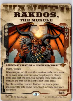 Rakdos, the Muscle (Showcase) Outlaws of Thunder Junction Regular NM M 0297 - Image 1