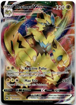 Zeraora Vmax - 054/159 - Ultra Rare - Crown Zenith - NM/M - Pokemon Card - Image 1