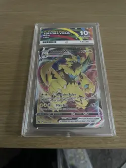 Pokemon TCG Zeraora VMAX 054/159 - Crown Zenith Ace 10 Gem Mint - Image 1