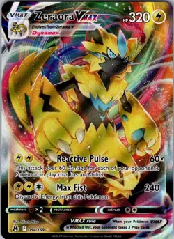 Pokemon | Crown Zenith | Zeraora VMAX | 054/159 | NM Holo - Image 1