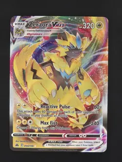 Zeraora VMAX 054/159 Ultra Rare Pokemon TCG Crown Zenith NM - Image 1