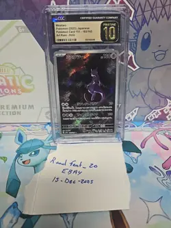 CGC 10 Pristine Mewtwo 183/165 AR Art Rare 151 sv2a Pokemon Card - Image 1