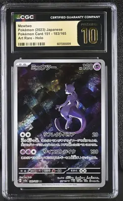 ✨✨ CGC 10 Pristine Mewtwo 183/165 AR Art Rare 151 sv2a Pokemon Card - Image 1