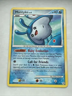 Pokemon Card Mantyke (55/130) Diamond and Pearl Uncommon Non-Foil - Image 1