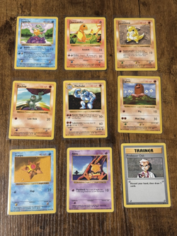 Base Set Shadowless Pokemon 9-Card Lot 1999 WOTC Vintage [LP] - Image 1