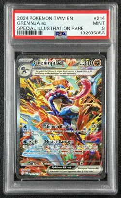 GRENINJA EX PSA 9 2024 POKEMON SV TWILIGHT MASQUERADE - TWM EN #214/167 SIR 5853 - Image 1
