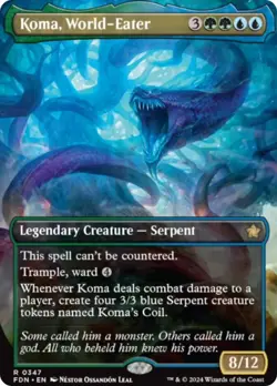 Koma, World-Eater (Borderless) [Foundations] Near Mint - Image 1