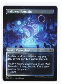 Hallowed Fountain ** FOIL BORDERLESS ** #347 - Lorwyn Ecliped - NM MTG - Image 2