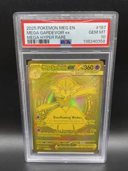 2025 POKEMON MEG EN-MEGA EVOLUTION MEGA HYPER RARE #187 MEGA GARDEVOIR EX PSA 10 - Image 1