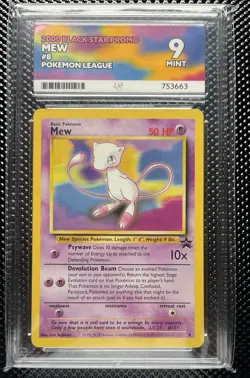 Pokemon Mew Black Star Promo #8 - Vintage WOTC 2000 - Ace 9 Mint - Image 1